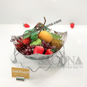 BỘ CHÂN ĐẾ VÀ DĨA INOX TRƯNG BÀY THỨC ĂN SN#524304 SACONA (4)