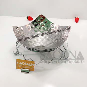 BỘ CHÂN ĐẾ VÀ DĨA INOX TRƯNG BÀY THỨC ĂN SN#524304 SACONA