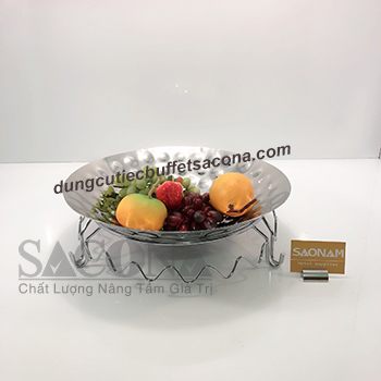 BỘ CHÂN ĐẾ VÀ DĨA INOX TRƯNG BÀY THỨC ĂN SN#524980 SACONA