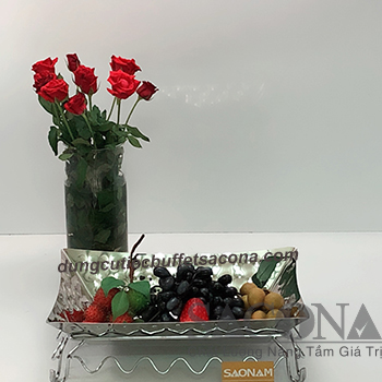 BỘ CHÂN ĐẾ VÀ KHAY INOX TRƯNG BÀY THỨC ĂN SN#524303 SACONA (2)
