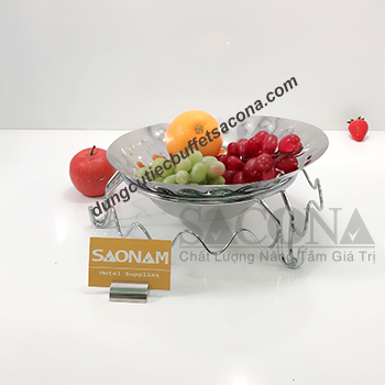 BỘ CHÂN ĐẾ VÀ TÔ INOX TRƯNG BÀY THỨC ĂN 27 CM SN#524307 SACONA
