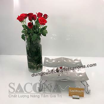 ROUND PLATE KHAY INOX TRANG TRÍ BUFFET SN#52530101 SACONA